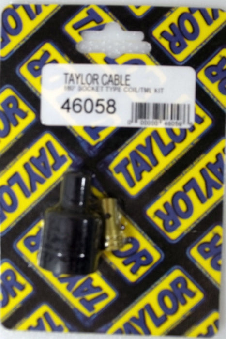 Taylor Cable 46058 Coil Boot / Terminal Kit; Size 7-9mm; 180 deg.; Socket Style; Quantity 1; Black; - Truck Part Superstore