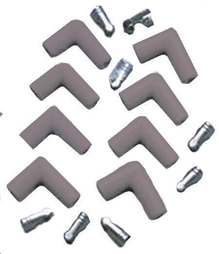Taylor Cable 46081 Spark Plug Boot And Terminal Kit; Size 7-10.4mm; 90 deg.; Gray; Quantity 8; - Truck Part Superstore