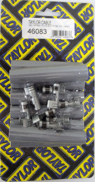 Taylor Cable 46083 Spark Plug Boot And Terminal Kit; Size 7-10.4mm; 180 deg.; Gray; Quantity 8; - Truck Part Superstore