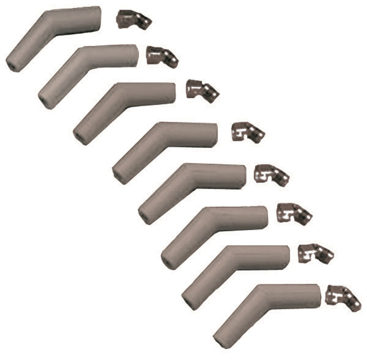 Taylor Cable 46085 Spark Plug Boot And Terminal Kit; Size 7-10.4mm; 115 deg.; Gray; Quantity 8; - Truck Part Superstore