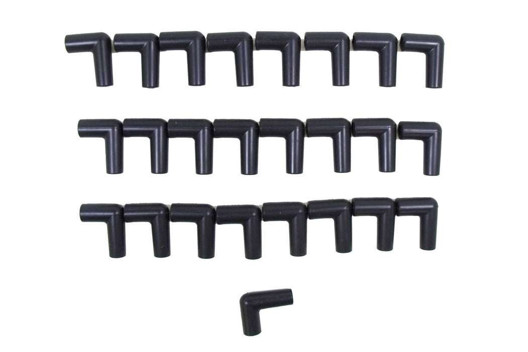 Taylor Cable 46201 Spark Plug Wire Boot; Size 7-10.4mm; 90 deg.; Black Silicone; Quantity 25; - Truck Part Superstore