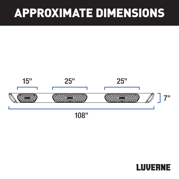 LUVERNE 477108-401733 Regal 7 Polished Stainless 108" Oval W2W Steps, Select Ford F-250, F-350, F-450 - Truck Part Superstore