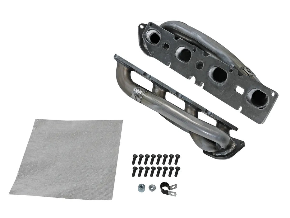 aFe Power 48-32023 Twisted Steel 304 Stainless Steel Short Tube Header