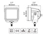 Go Rhino 750200321FCS Blackout Series Lights - Pair of 2x2 Cube Flood Light Kit - Truck Part Superstore
