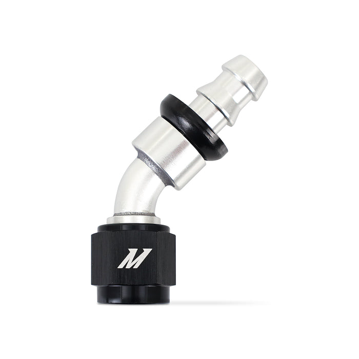 Mishimoto MMFT-PL-645 Mishimoto Push-Lock Fitting, -6AN, 45-Degree - Truck Part Superstore
