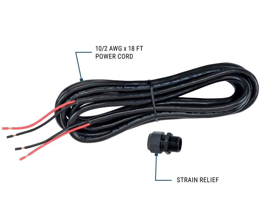 10 Gauge x 18 Foot Power Cord for 12V Fuel Transfer Pumps - Truck Part Superstore