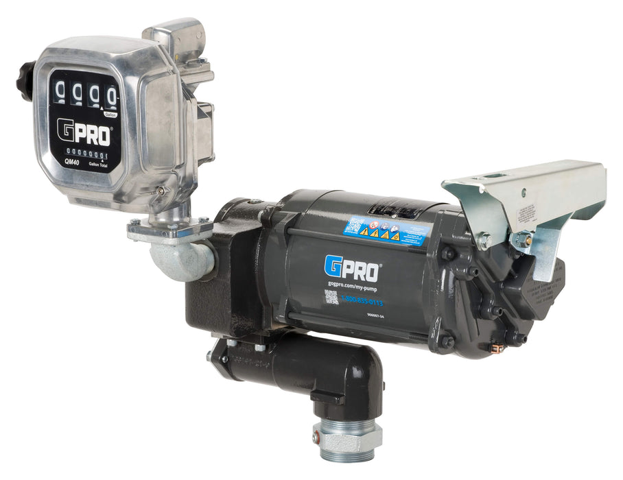 GPRO PRO35-115 fuel transfer pump with nozzle holder and QM40 fuel meter