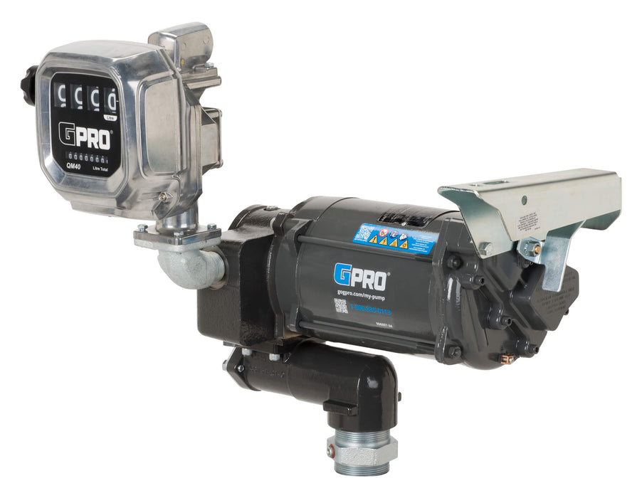 GPRO PRO35-115 fuel transfer pump with nozzle holder and QM40 fuel meter