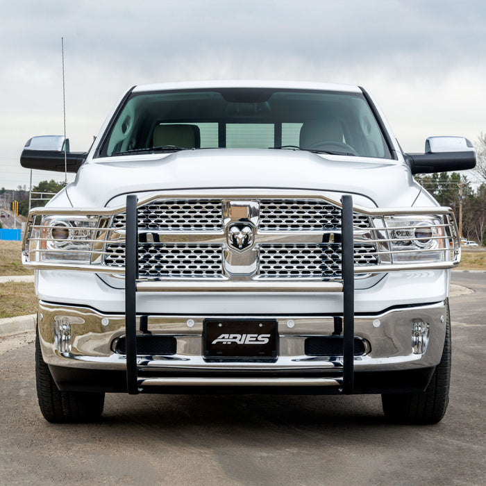 ARIES 5058-2 Polished Stainless Grille Guard, Select Dodge, Ram 1500 for Select Ram 1500