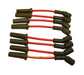 Taylor Cable 51244 Street Thunder 8mm Ignition Wire Set; Red; Stock; 9.5 in.; 180 Deg. Plug Boot; - Truck Part Superstore