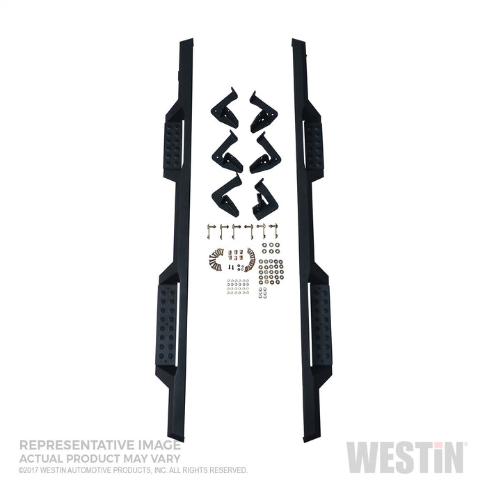 Westin 56-13835 HDX Drop Nerf Step Bars; Textured Black Powder Coated Steel; Mount Kit Included; - Truck Part Superstore