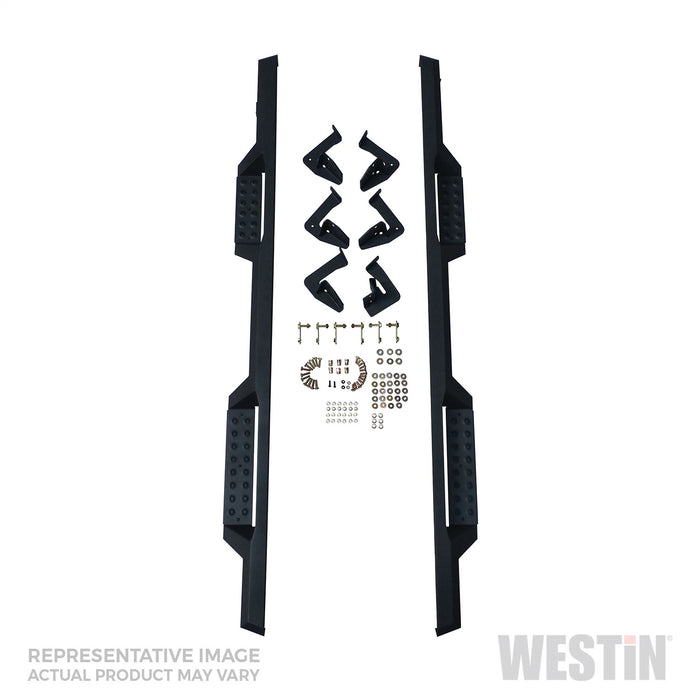 Westin 56-14025 HDX Drop Nerf Step Bars; Textured Black Powder Coated Steel; Mount Kit Included; - Truck Part Superstore