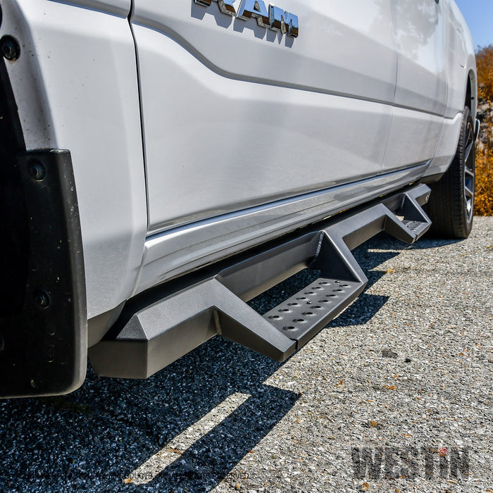 Westin 56-14085 HDX Drop Nerf Step Bars; Textured Black Powder Coated Steel; Mount Kit Included; - Truck Part Superstore