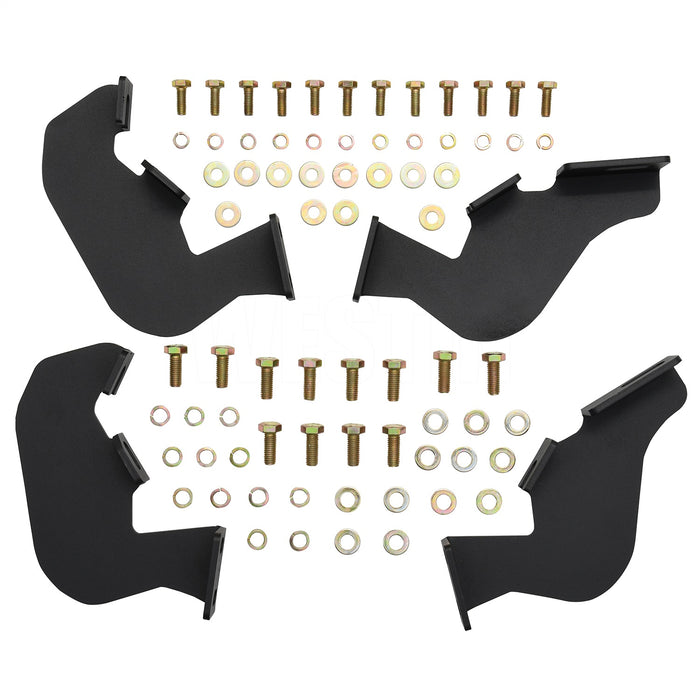 Westin 56-14185 HDX Drop Nerf Step Bars; Textured Black Powder Coated Steel; Mount Kit Included; - Truck Part Superstore