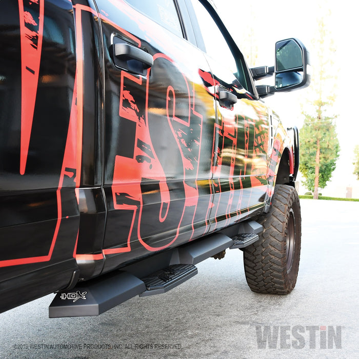 Westin 56-23945 HDX Xtreme Nerf Step Bars; Textured Black; For Super Crew Cab; - Truck Part Superstore
