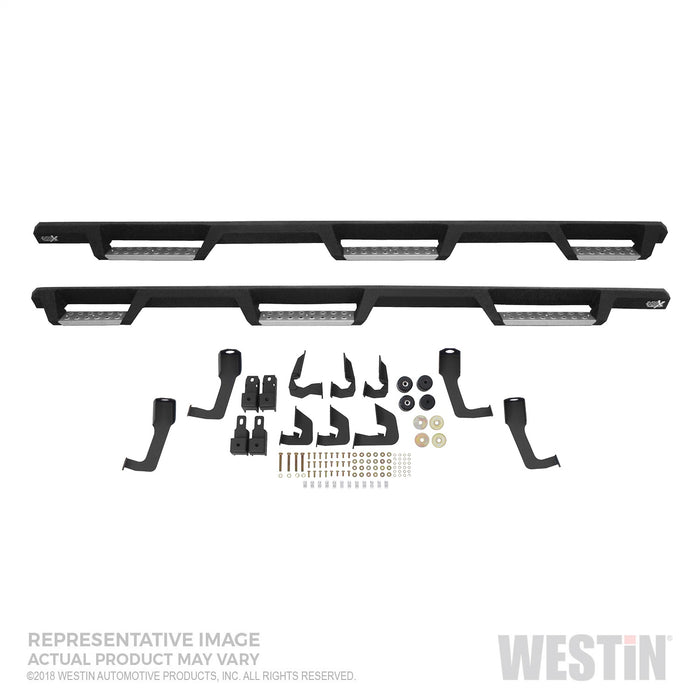 Westin 56-5343152 HDX Stainless Drop Wheel To Wheel Nerf Step Bars; Textured Black; - Truck Part Superstore
