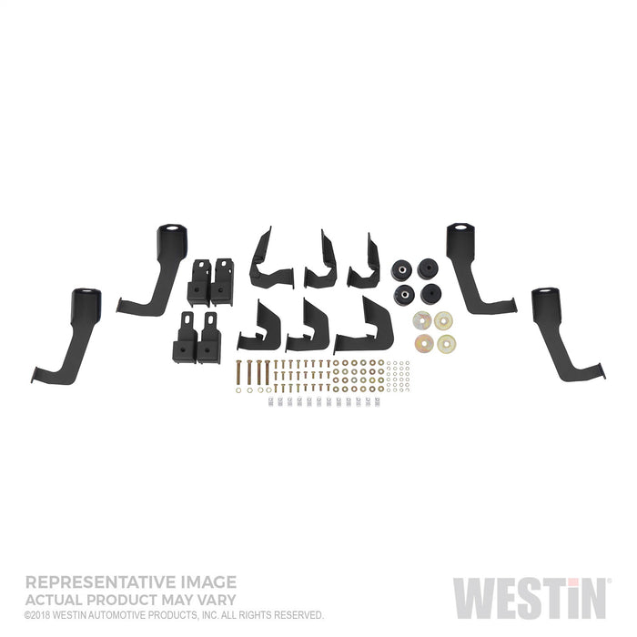 Westin 56-5343152 HDX Stainless Drop Wheel To Wheel Nerf Step Bars; Textured Black; - Truck Part Superstore