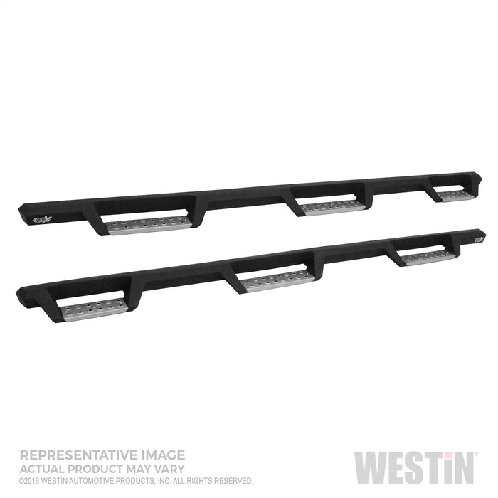 Westin 56-5346852 HDX Stainless Drop Wheel To Wheel Nerf Step Bars; Textured Black; - Truck Part Superstore