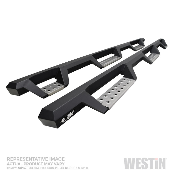 Westin 56-5347852 HDX Stainless Drop Nerf Step Bars; Textured Black; Wheel To Wheel; - Truck Part Superstore