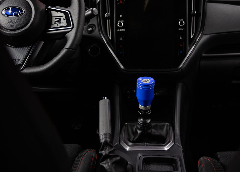 Mishimoto MMSK-WRX-22WRB Weighted Shift Knob, Fits Subaru WRX 2022+, World Rally Blue, Silver Core - Truck Part Superstore