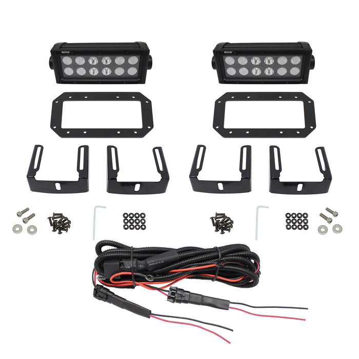 Westin 57-0025 HDX Flush Mount B-FORCE LED Light Kit - Truck Part Superstore