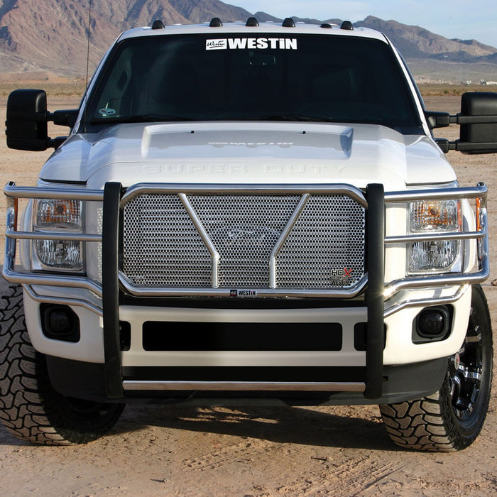 Westin 57-2370 HDX Grille Guard; 2 in. Dia.; Polished Stainless Steel; - Truck Part Superstore