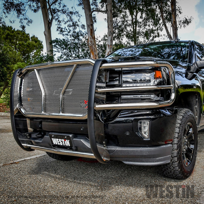 Westin 57-3870 HDX Grille Guard; 2 in. Dia.; Polished Stainless Steel; - Truck Part Superstore