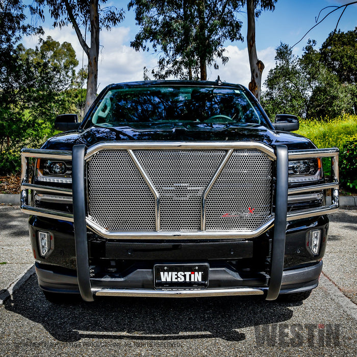 Westin 57-3870 HDX Grille Guard; 2 in. Dia.; Polished Stainless Steel; - Truck Part Superstore
