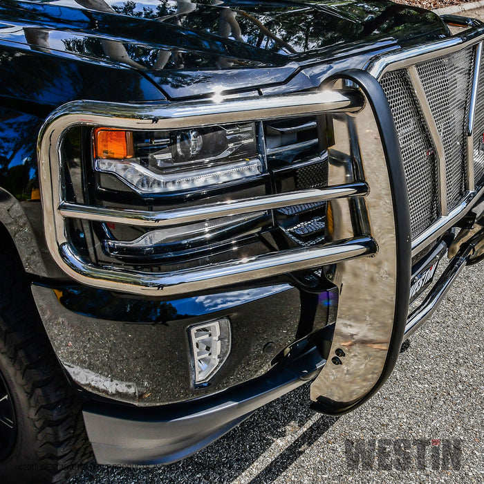 Westin 57-3870 HDX Grille Guard; 2 in. Dia.; Polished Stainless Steel; - Truck Part Superstore