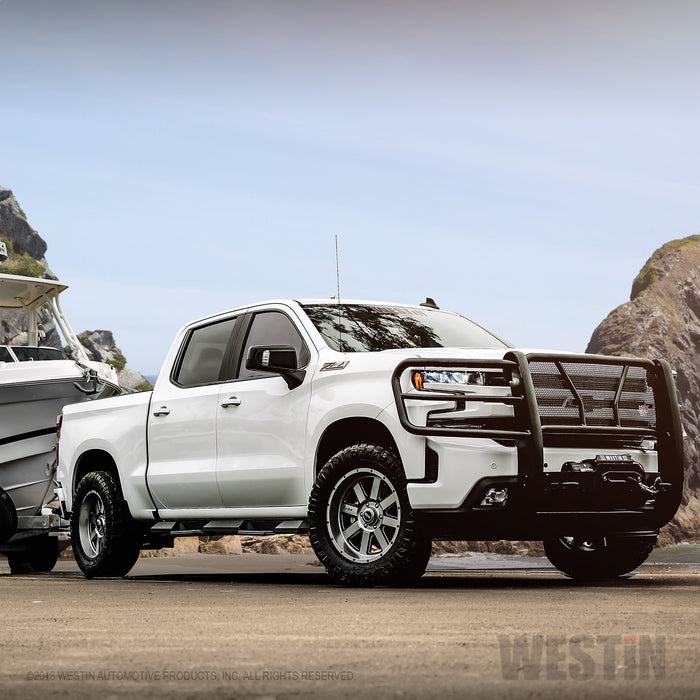 Westin 57-93955 HDX Winch Mount Grille Guard; Steel; Black Finish; - Truck Part Superstore