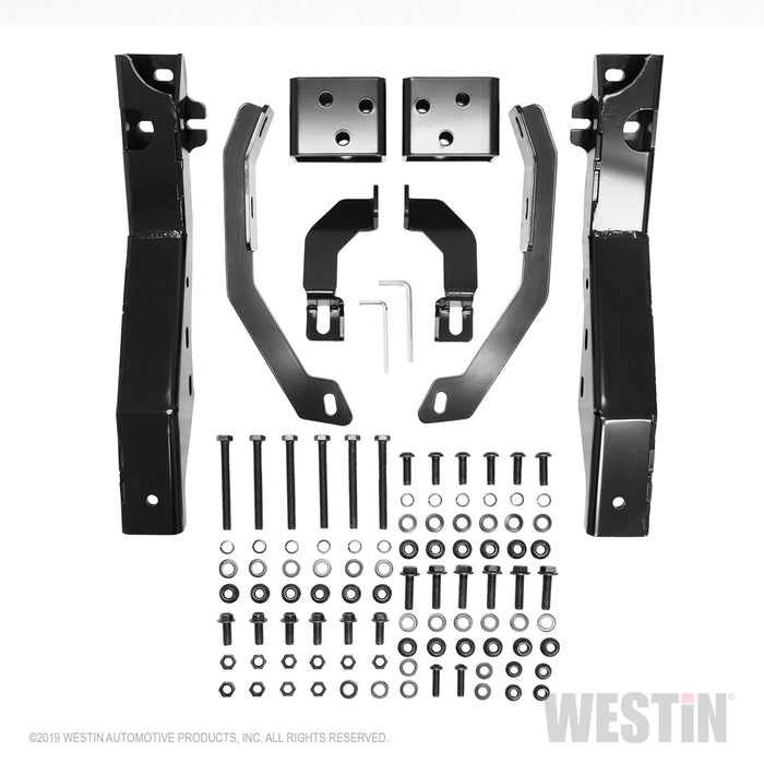 Westin 57-93995 HDX Winch Mount Grille Guard; Steel; Black Finish; - Truck Part Superstore