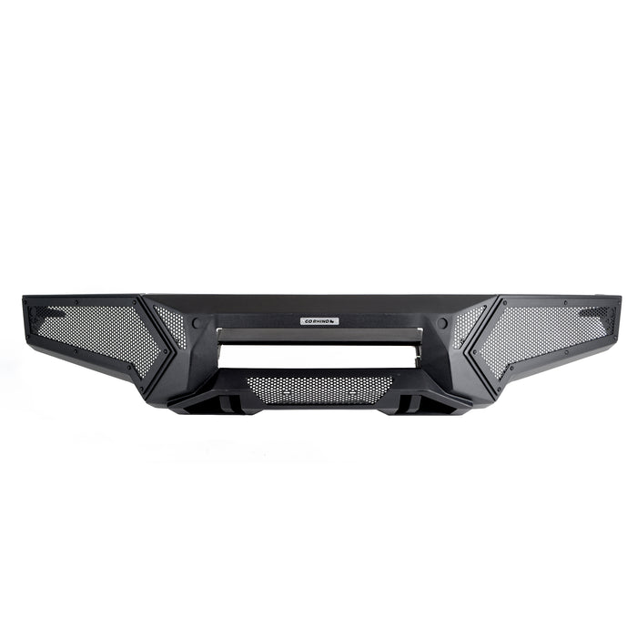 Go Rhino 341301T Low profile steel bumper with powered light mount protects front of vehicle - Truck Part Superstore