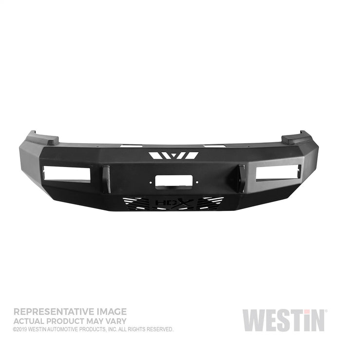 Westin 58-161925S HDX Front Bumper; Textured Black; Steel; w/Sensors; - Truck Part Superstore