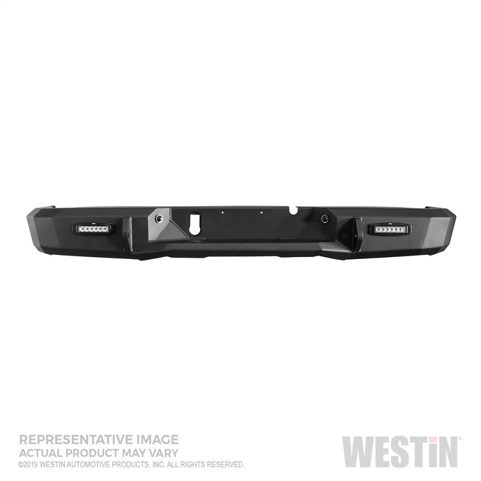 Westin 58-261925 HDX Rear Bumper; Textured Black; Steel; - Truck Part Superstore