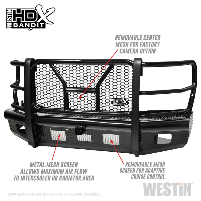 Westin 58-31125 HDX Bandit Front Bumper; Textured Black; - Truck Part Superstore