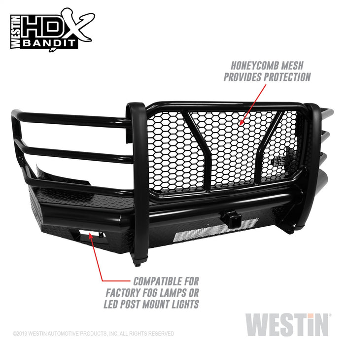 Westin 58-31145 HDX Bandit Front Bumper; Textured Black; - Truck Part Superstore