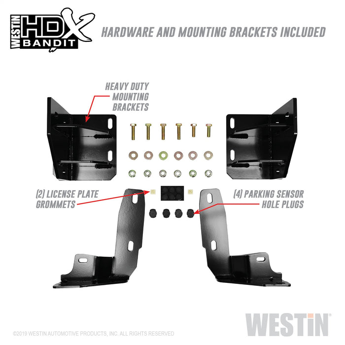 Westin 58-31155 HDX Bandit Front Bumper; Textured Black; - Truck Part Superstore