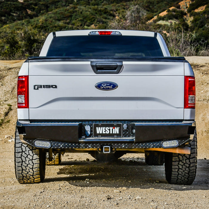 Westin 58-341105 HDX Bandit Rear Bumper; Steel; Black; Incl. Hardware; - Truck Part Superstore