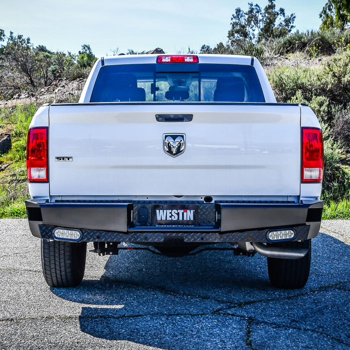 Westin 58-341175 HDX Bandit Rear Bumper; Steel; Black; Incl. Hardware; - Truck Part Superstore