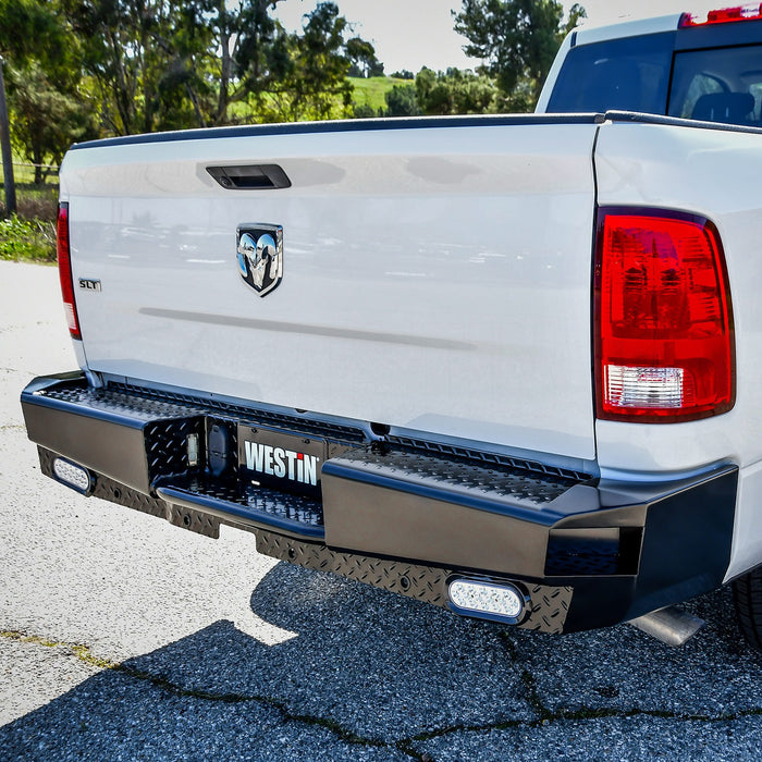 Westin 58-341175 HDX Bandit Rear Bumper; Steel; Black; Incl. Hardware; - Truck Part Superstore
