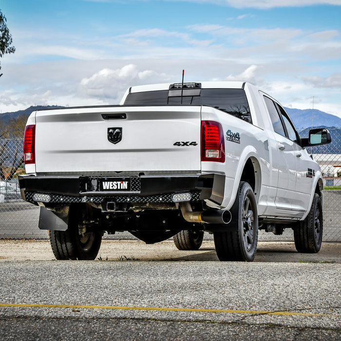 Westin 58-341175 HDX Bandit Rear Bumper; Steel; Black; Incl. Hardware; - Truck Part Superstore
