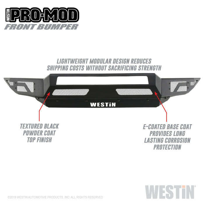 Westin 58-41015 Pro-Mod Front Bumper; Textured Black; - Truck Part Superstore