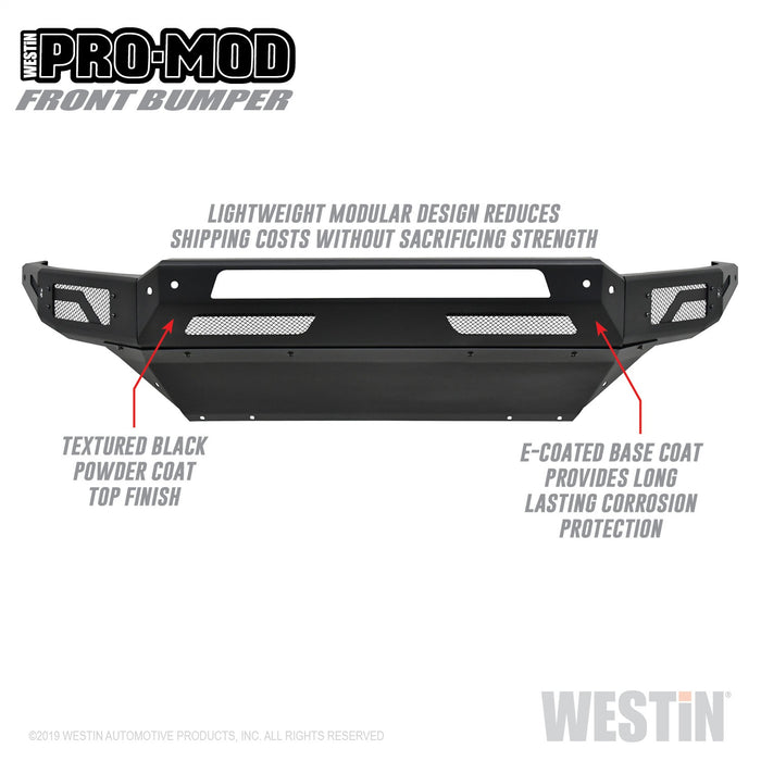 Westin 58-41025 Pro-Mod Front Bumper; Textured Black; - Truck Part Superstore