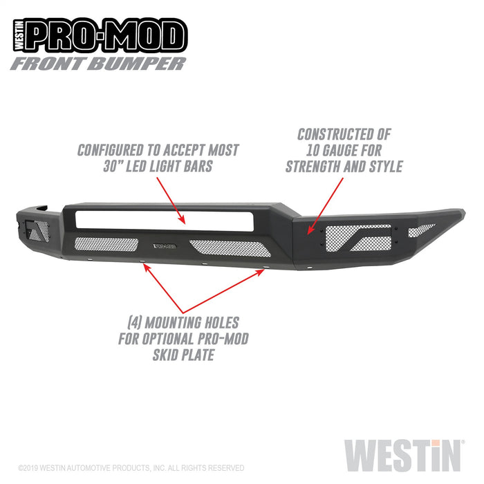 Westin 58-41035 Pro-Mod Front Bumper; Textured Black; - Truck Part Superstore