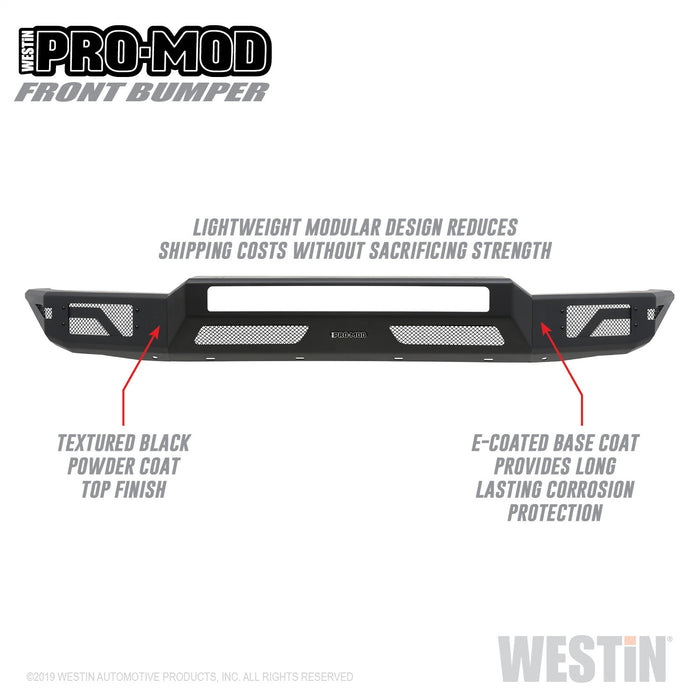 Westin 58-41035 Pro-Mod Front Bumper; Textured Black; - Truck Part Superstore