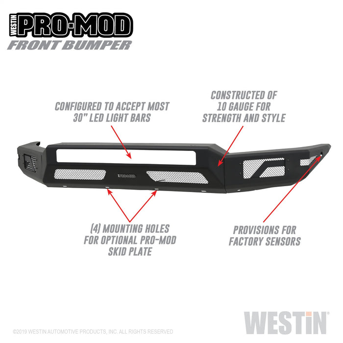 Westin 58-41045 Pro-Mod Front Bumper; Textured Black; - Truck Part Superstore
