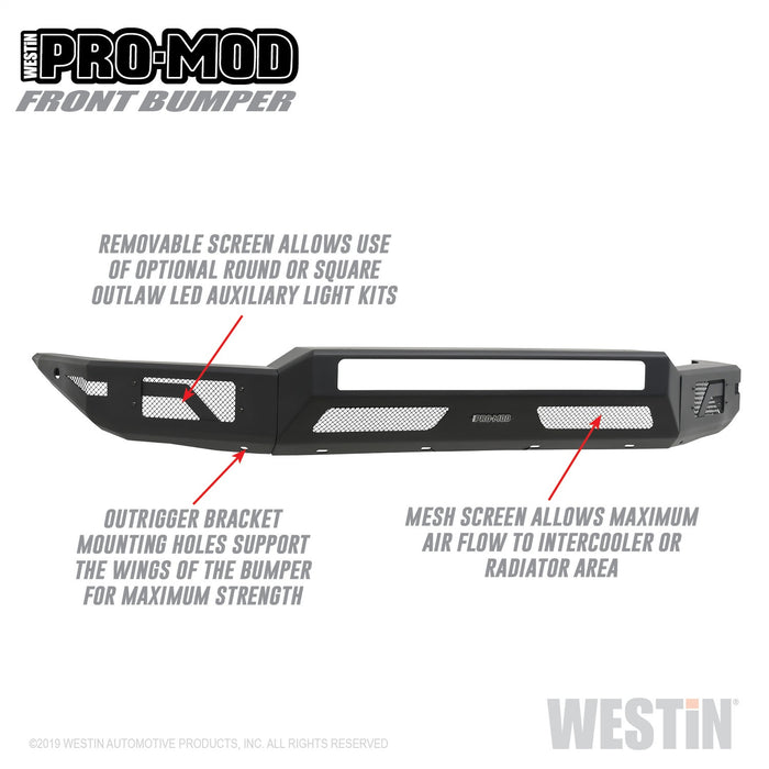 Westin 58-41045 Pro-Mod Front Bumper; Textured Black; - Truck Part Superstore