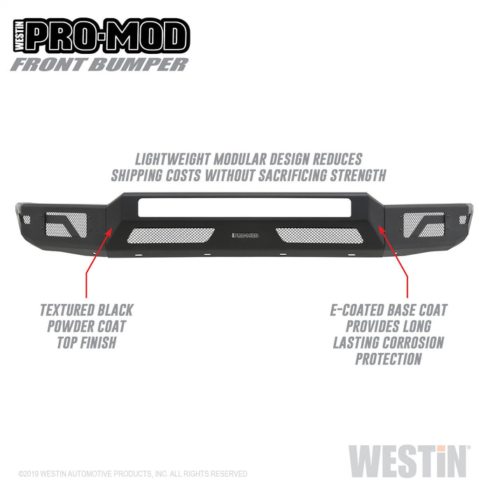 Westin 58-41045 Pro-Mod Front Bumper; Textured Black; - Truck Part Superstore