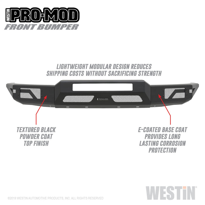 Westin 58-41055 Pro-Mod Front Bumper; Textured Black; - Truck Part Superstore