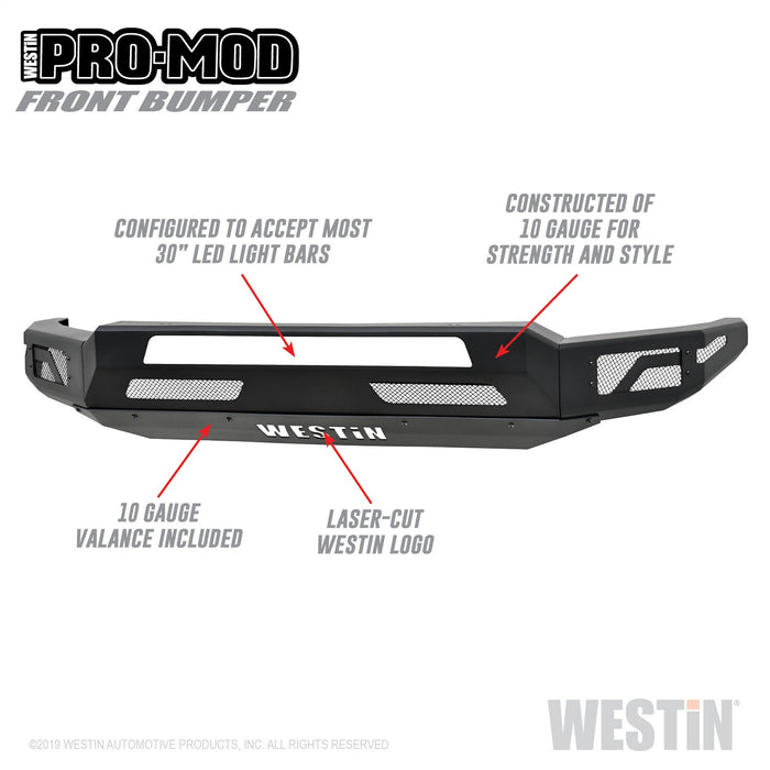 Westin 58-41065 Pro-Mod Front Bumper; Textured Black; - Truck Part Superstore